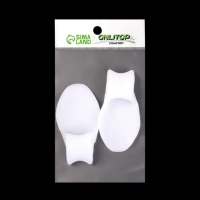 Корректоры - разделители для пальцев ног, с накладкой на косточку большого пальца, 1 разделитель, силиконовые, 8,5 × 4,5 см, пара, цвет белый Корректоры - разделители для пальцев ног, с накладкой на косточку большого пальца, 1 разделитель, силиконовые, 8,5 × 4,5 см, пара, цвет белый