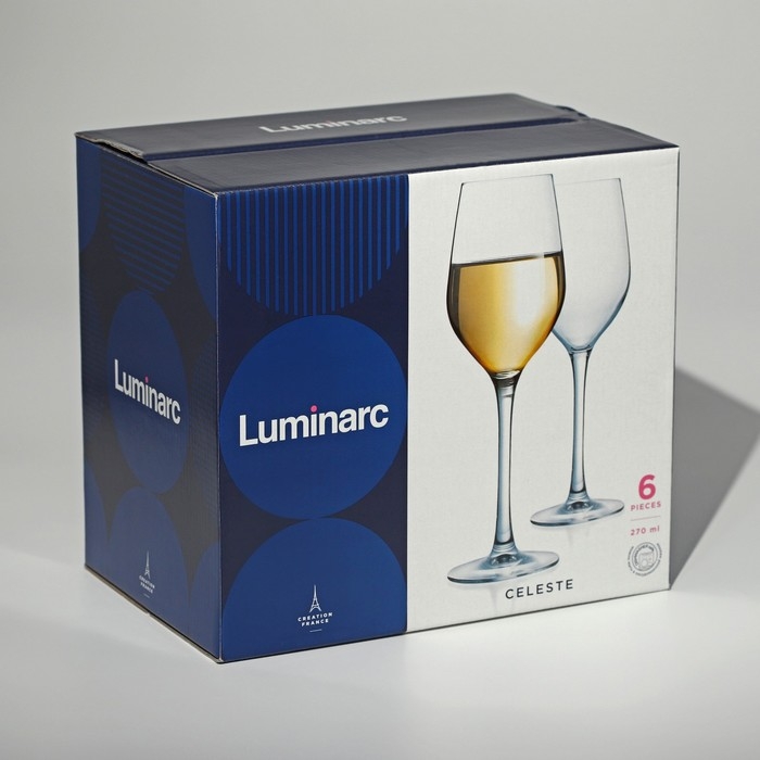 Набор стеклянных бокалов для вина &laquo;Селест&raquo;, 270 мл, 6 шт