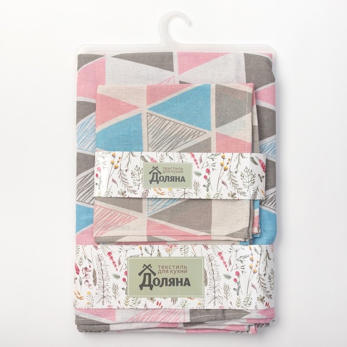 Скатерть &laquo;Доляна: Мозаика&raquo;, размер 145х145см, 100% полиэстер, рогожка 200 гр/м