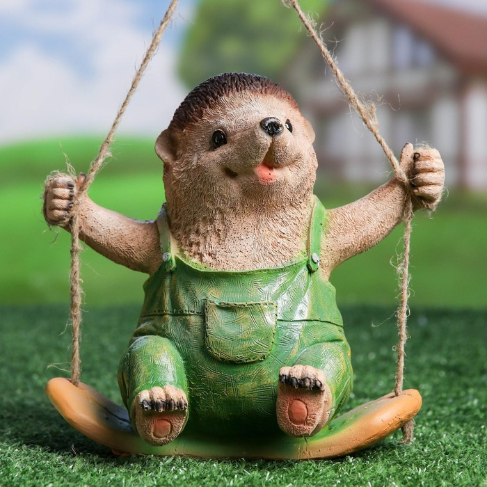 Садовая фигура Садовая фигура "Ежик на качелях" 18 см
