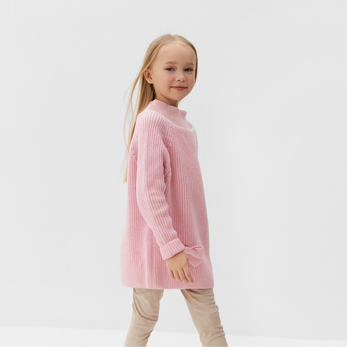 Свитер вязаный для девочки MINAKU, цвет розовый, рост 122 см Свитер вязаный для девочки MINAKU, цвет розовый, рост 122 см