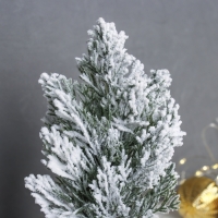 Ёлка декор "Заснеженная, в горшочке" 20х7 см