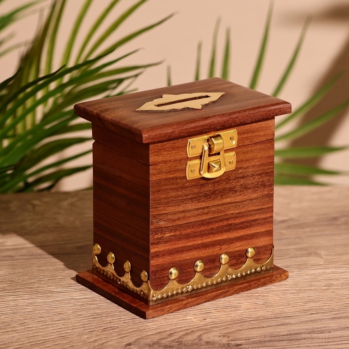 Копилка Копилка "Сейф" 9х6х10 см, манговое дерево