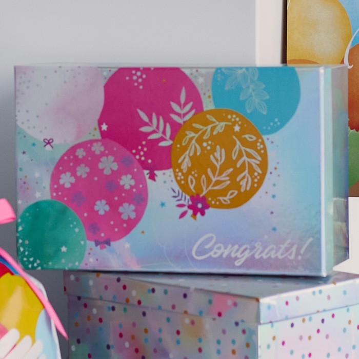 Коробка подарочная складная, упаковка, «Happy Birthday», 30,5 х 22 х 9,5 см Коробка подарочная складная, упаковка, «Happy Birthday», 30,5 х 22 х 9,5 см