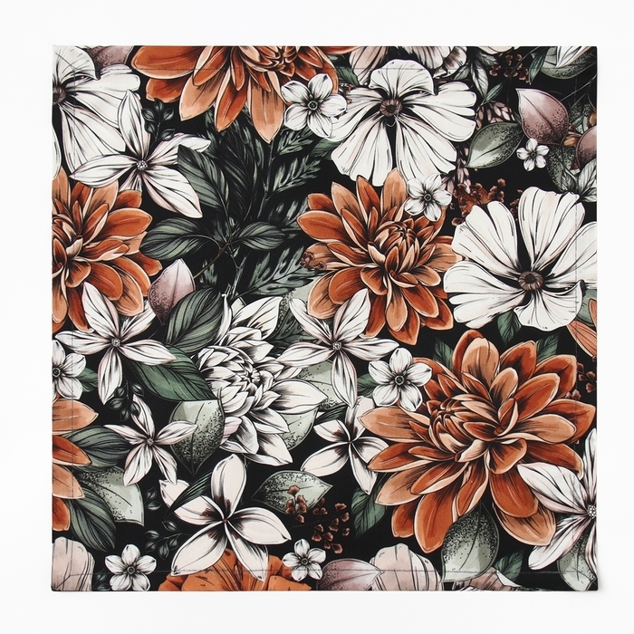 Набор салфеток с декорат. кольцами Этель Meadow flower 40х40 см - 2 шт, 100% хлопок, саржа Набор салфеток с декорат. кольцами Этель Meadow flower 40х40 см - 2 шт, 100% хлопок, саржа