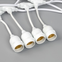 Гирлянда &laquo;Ретро белт-лайт&raquo; 10 м, IP54, УМС, белая нить, шаг 100 см, Е27 (без ламп), 220 В