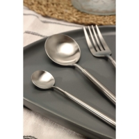 Набор столовых приборов Magistro «Колонна», 4 предмета, цвет серебряный Набор столовых приборов Magistro «Колонна», 4 предмета, цвет серебряный