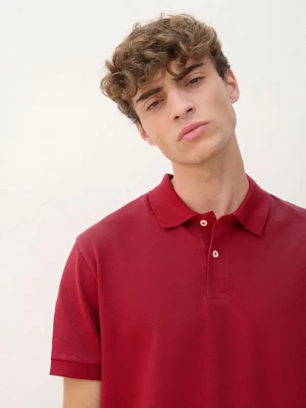 Рубашка поло унисекс Pacific, красная (бургунди), размер S