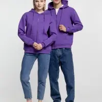 Толстовка на молнии с капюшоном Siverga Heavy 2.0, фиолетовая, размер 4XL