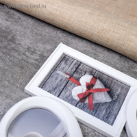 Фоторамка пластик на 6 фото 13х13 см 10х15 см 13х18 см "Семейная" белая 46,5х29,5 см Фоторамка пластик на 6 фото 13х13 см 10х15 см 13х18 см "Семейная" белая 46,5х29,5 см