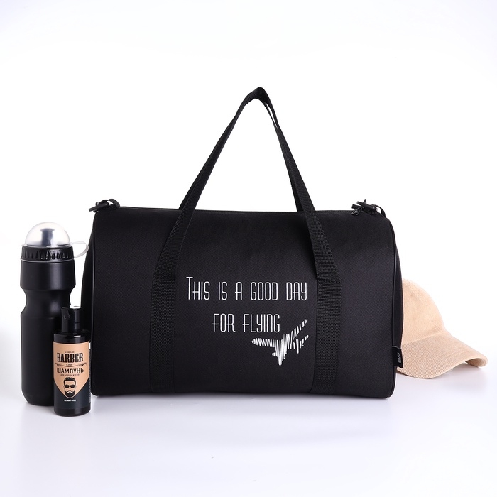 Сумка дорожная, TEXTURA, маленький размер, цвет чёрный Сумка дорожная, TEXTURA, маленький размер, цвет чёрный