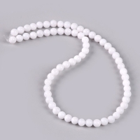 Бусины из натурального камня &laquo;Белый агат&raquo; набор 58 шт., размер 1 шт. &mdash; 6 мм