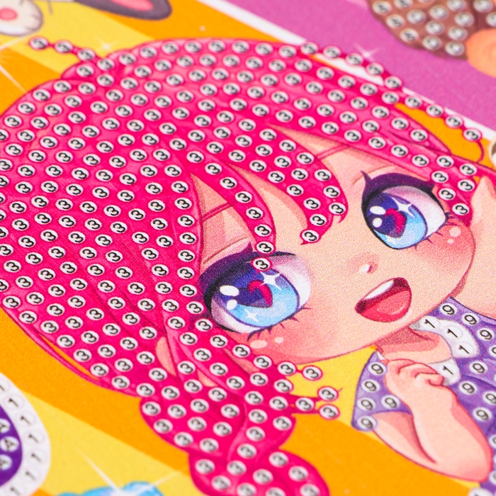 Алмазная мозаика для детей с частичным заполнением на часах &laquo;Малыши&raquo;, 20 х 20 см