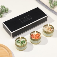 Набор свечей ароматических "Aromatic Candle Deluxe", английская груша и фрезия, 3 шт Набор свечей ароматических "Aromatic Candle Deluxe", английская груша и фрезия, 3 шт