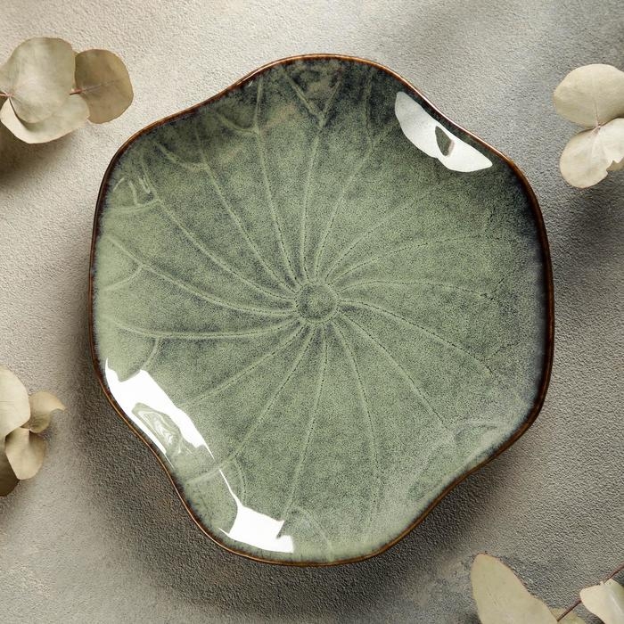 Блюдо керамическое сервировочное &laquo;Цветок&raquo;, d=21,5 см