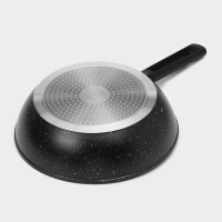 Сковорода Доляна &laquo;Первый дом&raquo;, d=26 см, h=7,5 см, антипригарное покрытие, индукция, цвет чёрный