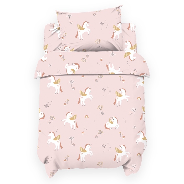Детское постельное бельё Детское постельное бельё "Крошка Я" Baby unicorn 112*143 см, 60*120+20 см, 40*60 см, бязь 125 г/м2, хл 100%