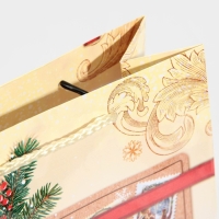 Пакет подарочный новогодний ламинированный &laquo;С Новым годом!&raquo;, L 28 х 38 х 9 см