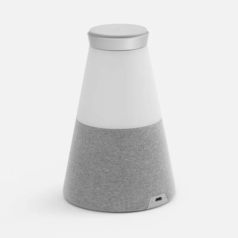 Bluetooth-колонка с беспроводной зарядкой и подсветкой Cone Sonance, серая Bluetooth-колонка с беспроводной зарядкой и подсветкой Cone Sonance, серая