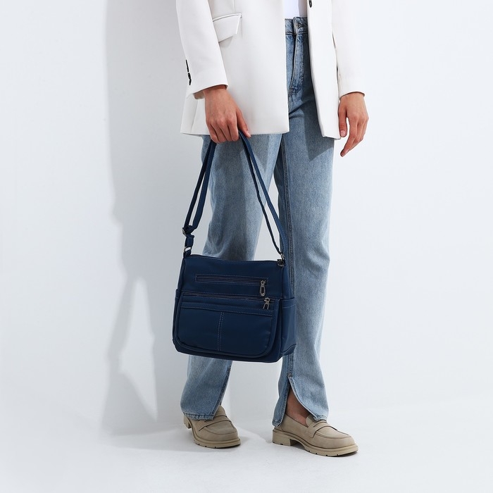 Сумка-мешок на молнии, цвет синий Сумка-мешок на молнии, цвет синий