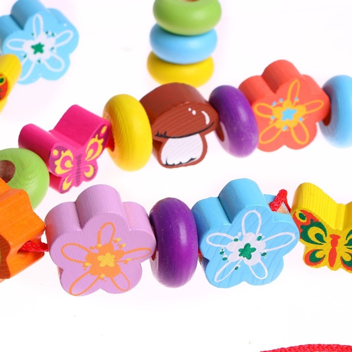 Счётный материал &laquo;Бусы. Полянка&raquo;, 29 деталей