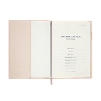 Органайзер на кольцах, А5, 128л, клетка, обл.кожзам, с боковой закладкой, Бизнес, бежевый Органайзер на кольцах, А5, 128л, клетка, обл.кожзам, с боковой закладкой, Бизнес, бежевый