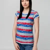 Футболка женская RAYET LADY двусторонняя, красный/синий, размер XL