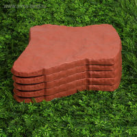 Модульное покрытие, 55 &times; 42 см, пластик, терракотовый, &laquo;Камень № 1&raquo;, 1 шт