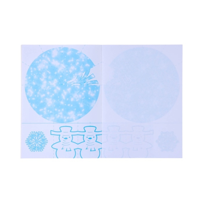 Набор для оформления "Вырезаем из бумаги снежинки - 1" 8 снежинок, 2 гирлянды, 6 х 8 см