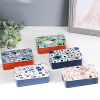 Шкатулка металл прямоугольная "Цветочная полянка" МИКС 4х11,5х6,5 см Шкатулка металл прямоугольная "Цветочная полянка" МИКС 4х11,5х6,5 см