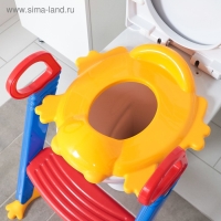 Детское сиденье на унитаз со ступенькой &laquo;Помощник малыша&raquo;, с ручками, цветное