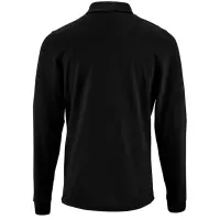 Рубашка поло мужская с длинным рукавом Perfect LSL Men черная, размер 3XL