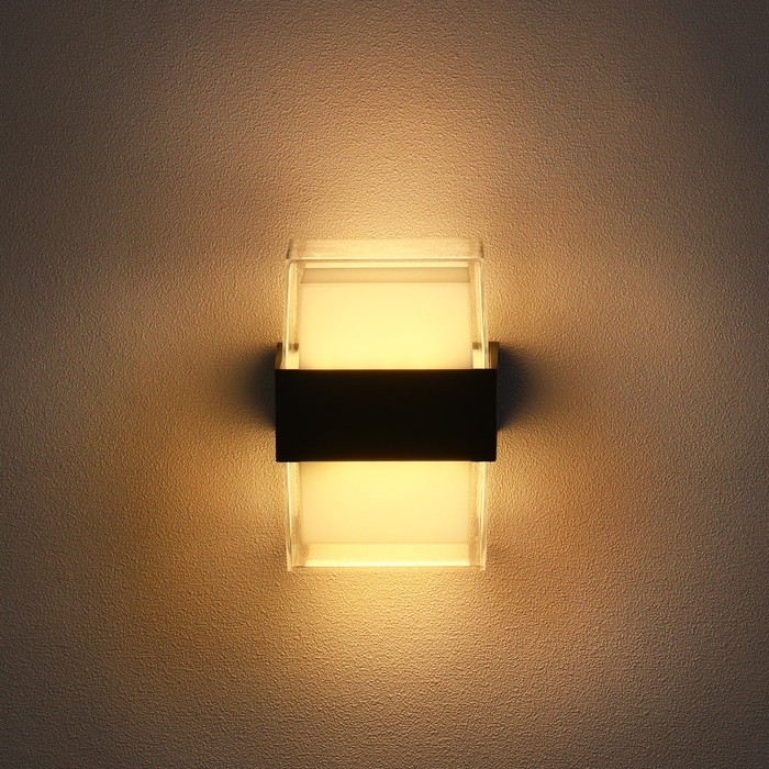 Светильник фасадный &laquo;Гранд двойной&raquo;, FSD-056, 10 Вт, 3000К, IP65, 220 В, пластик, черный