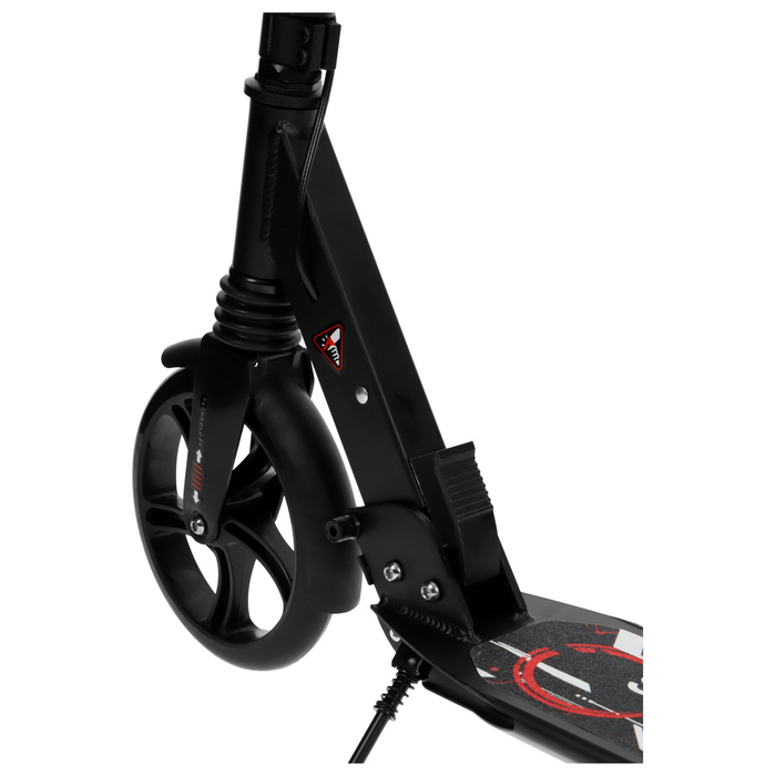 Cамокат городской GRAFFITI Technology 200, складной, колёса PU 200 мм, ABEC 7, амортизатор задний, цвет чёрный Cамокат городской GRAFFITI Technology 200, складной, колёса PU 200 мм, ABEC 7, амортизатор задний, цвет чёрный