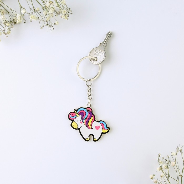 Брелок для ключей, значок, сувенир &laquo;Единорог&raquo;, набор, 6,8 х 10,5 см.