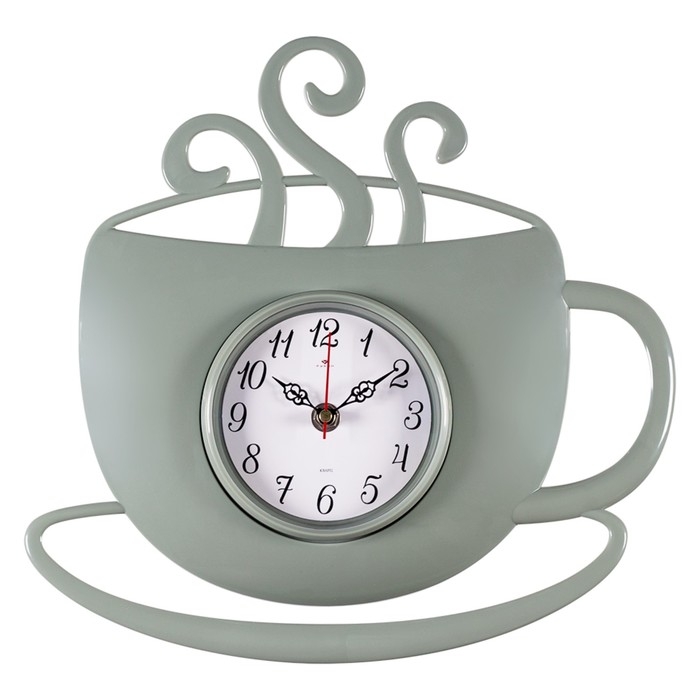 Часы настенные кухонные Часы настенные кухонные "Чашка", бесшумные, 31.5 х 30.5 см, АА