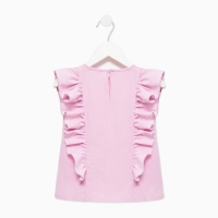 Блузка для девочки MINAKU: Cotton Collection цвет светло-сиреневый, рост 110