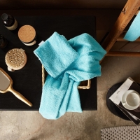 Полотенце махровое Экономь и Я 50*90см, цв. голубой, 100% хлопок, 320 гр/м2