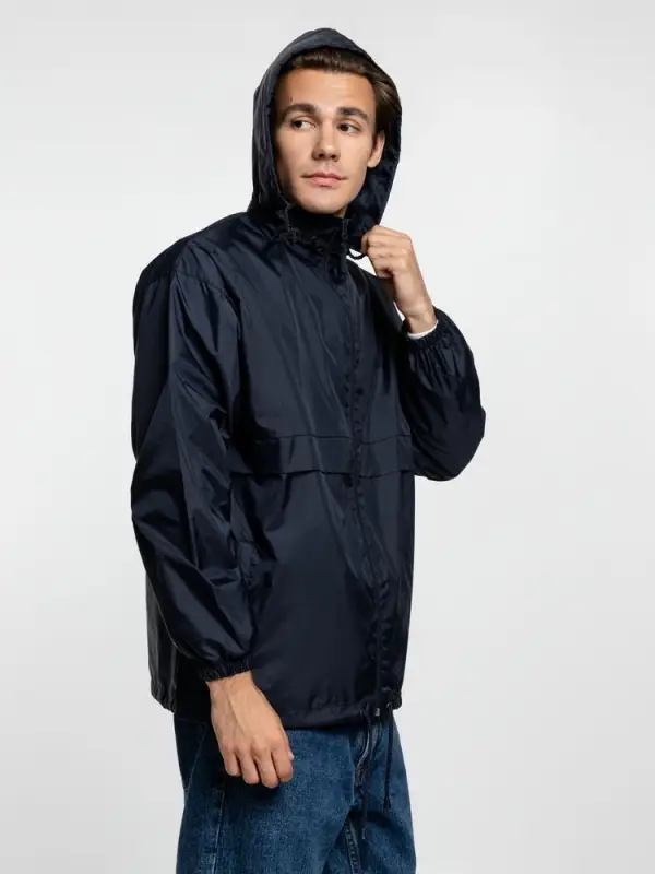 Ветровка из нейлона Surf 210 темно-синяя (navy), размер S