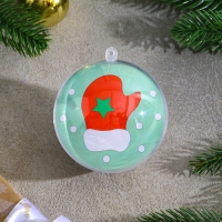 Ёлочное украшение под раскраску &laquo;Варежка&raquo; размер: 8 см; 2 шт., кисть