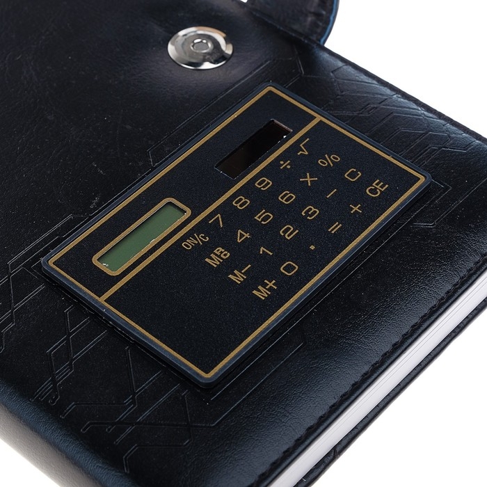 Ежедневник недатированный А5, 140 листов в клетку, с калькулятором, обложка пвх, МИКС