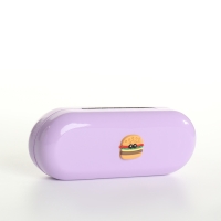 Футляр для очков на хлопушке, длина 16 см, цвет сиреневый Футляр для очков на хлопушке, длина 16 см, цвет сиреневый