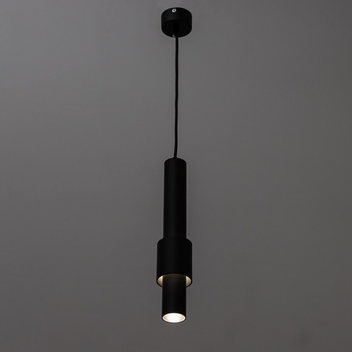 Светильник подвесной "Дарина" LED 10Вт 4000К черный 6х6х30-130см