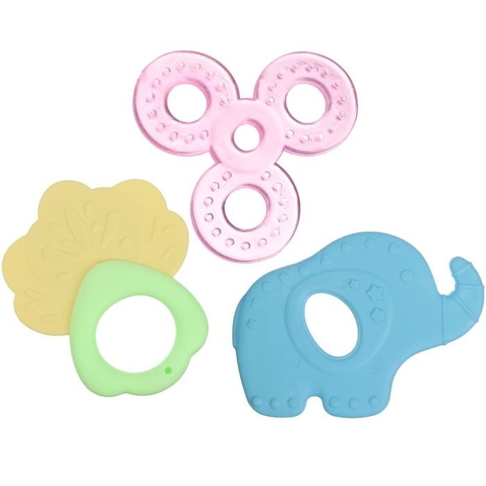 Набор прорезывателей силиконовых «Для малыша», с погремушкой, 3 шт., Крошка Я Набор прорезывателей силиконовых «Для малыша», с погремушкой, 3 шт., Крошка Я