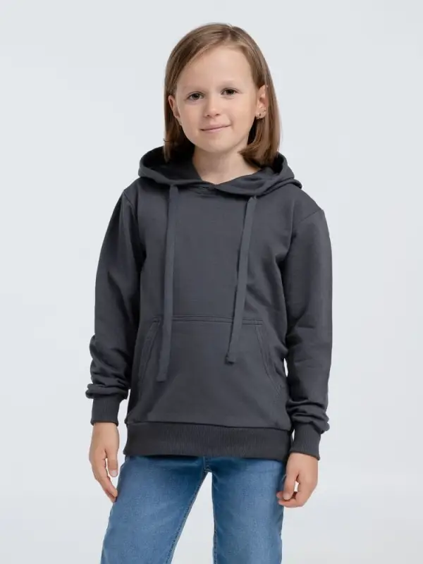 Худи детское Kirenga Kids 2.0, темно-серое (графит), 6 лет