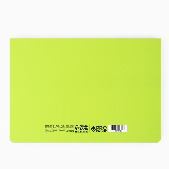 Планинг в мягкой обложке софт-тач А5, 60 листов PROвыбор &laquo;Градиент зеленый&raquo;