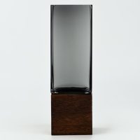 Ваза для цветов &laquo;Форест&raquo; из серого стекла 25,5&times;8&times;8 см