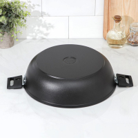 Сковорода &laquo;Традиция&raquo;, d=30 см, h=8,5 см, съёмные ручки, антипригарное покрытие, цвет чёрный