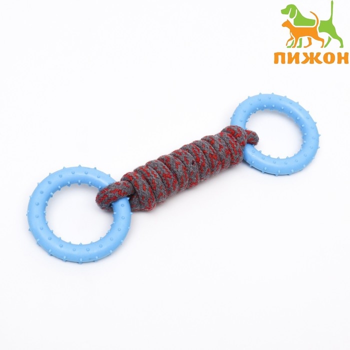 Игрушка канатная с жевательными элементами Игрушка канатная с жевательными элементами "Лолли", до 30 см, до 120 г, микс цветов