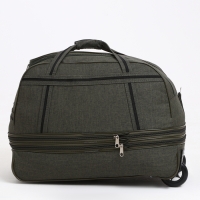 Сумка дорожная на колёсах, отдел на молнии, с увеличением, 2 наружных кармана, цвет хаки Сумка дорожная на колёсах, отдел на молнии, с увеличением, 2 наружных кармана, цвет хаки